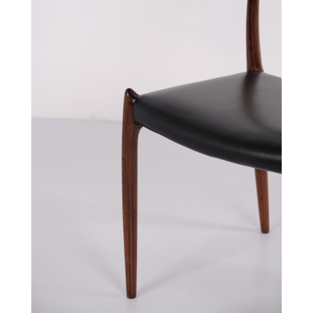Model 78 Dining Chairs in Rosewood by N.O. Møller from J.L. Møllers, 1950s, Set of 6 For Sale - Image 7 of 12