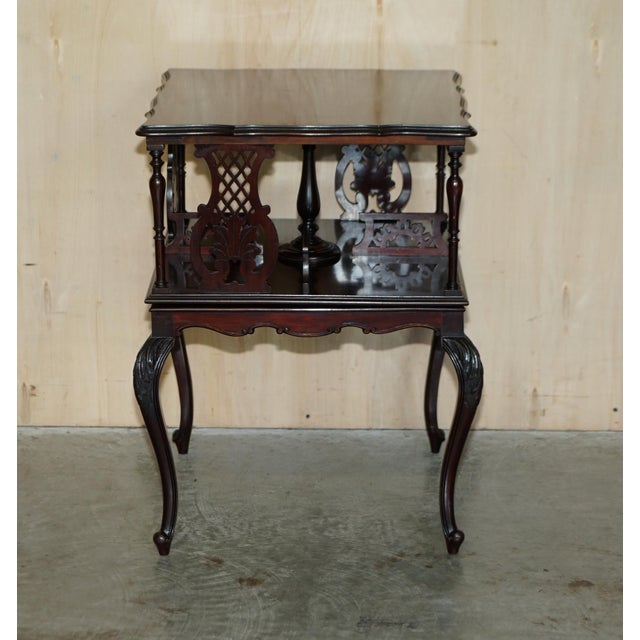 Antique Victorian Aesthetic Movement Hardwood Revolving Bookcase Book Table, 1880 For Sale - Image 14 of 15