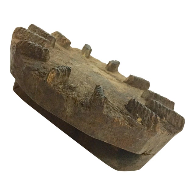 Primitive Balinese Wood Fabric Printing Tool For Sale