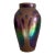 Vintage Bohemian Art Glass Vase With Copper Overlay For Sale