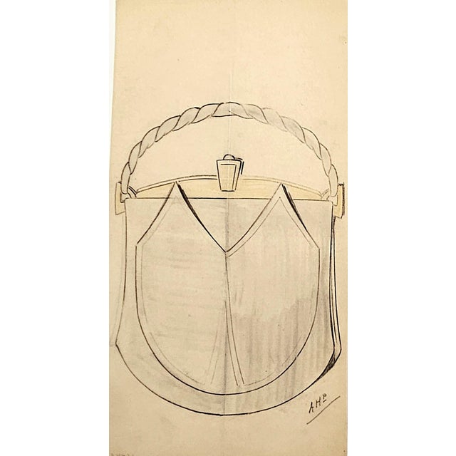 RARE RARE! This is a set of 3 original, vintage, French, haute couture, 1930’s Art Deco pocketbook/purse fashion design...