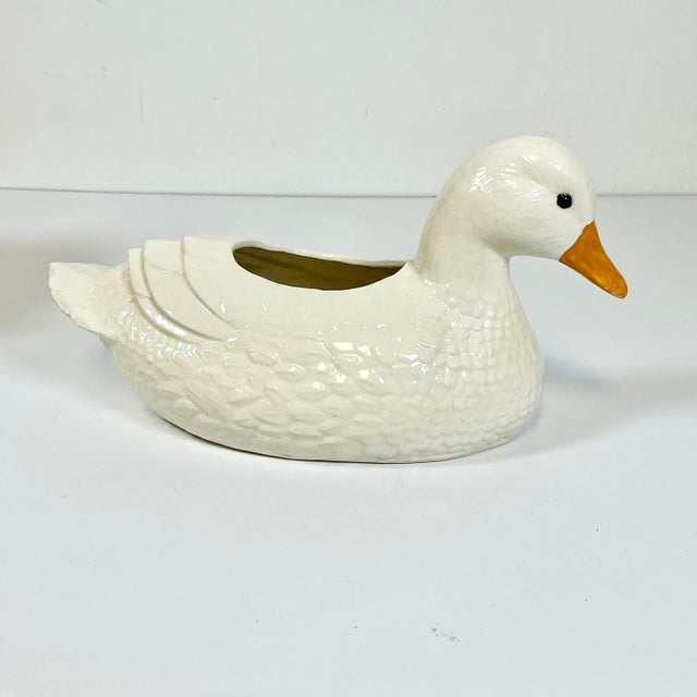 1986 Vintage Folk Art Rustic Adirondack Duck Planter, Artist Initialed For Sale - Image 4 of 15