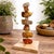 Marc Zimmerman "Small Earthtone Ceramic Totem" Glazed Ceramic, 40 Inches Tall, Brown and Gold Glaze, Wood Base, Contemporary Art West Coast For Sale In Monterey, CA - Image 6 of 7