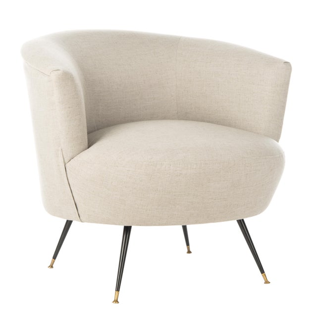 Inspired by retro collector’s items found in one of New York’s top design galleries, this mid-accent chair brings a...