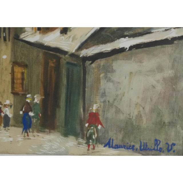 Modern Maurice Utrillo, Montmartre, Rue du Mont-Cenis sous la neige, Lithograph For Sale - Image 3 of 8