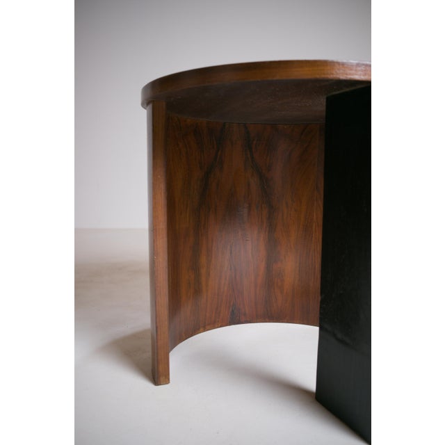 Modern Walnut Veneer and Ebonised Wood Side Table, 1920s For Sale - Image 6 of 18