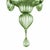 Contemporary Venetian Green Murano Glass Chandelier by Simoeng for Simoeng For Sale - Image 3 of 6