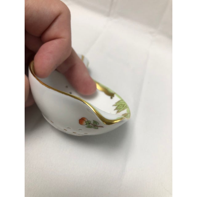 Herend Victorian Herend Ceramic Tea Strainer For Sale - Image 4 of 5