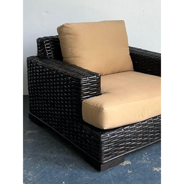 Vintage Ralph Lauren “Modern Organic” Woven Rattan Lounge Chair For Sale In West Palm - Image 6 of 18
