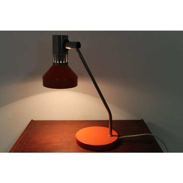 Mid-Century Orange Table Lamp, Germany, 1970s For Sale - Image 4 of 11