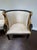 Eggshell Vintage French Empire Style / Hollywood Regency Swan Tub Chairs - Set of 2 For Sale - Image 8 of 16