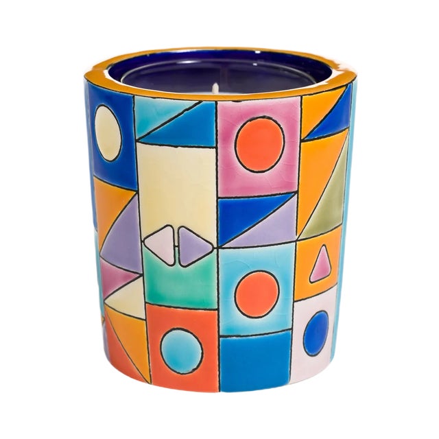 Full Art Décool Candle Jar by Nicolas Lequeux For Sale