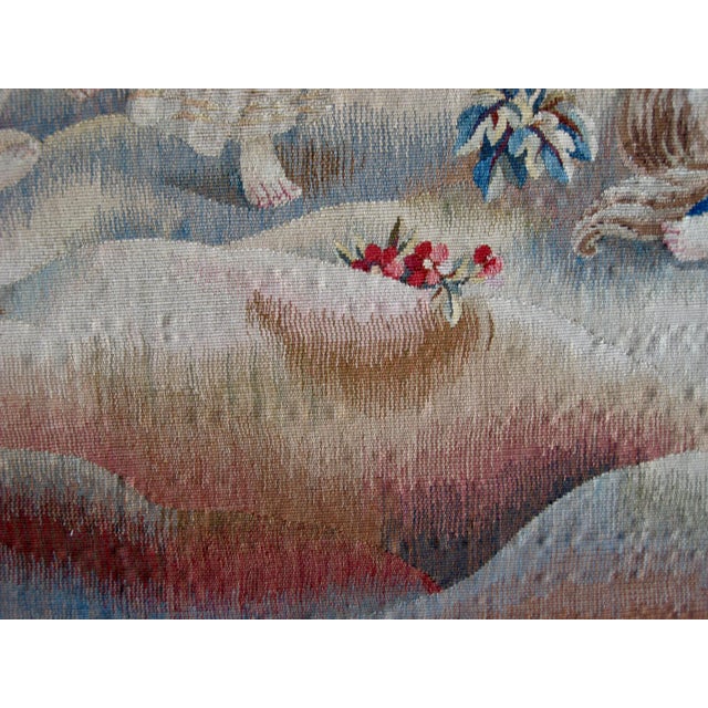 Scene Galente Verdure Aubusson Tapestry Circa 1700 For Sale - Image 11 of 12