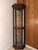 Mid-Century Modern Vintage Wood Corner Curio Cabinet With Glass Shelves & Display Case For Sale - Image 3 of 3