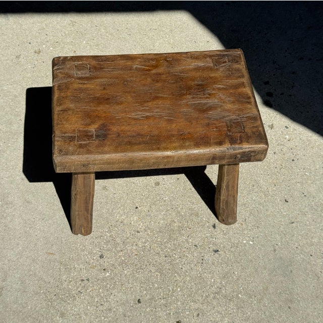 Small Rectangular Stool in Teak For Sale - Image 15 of 18