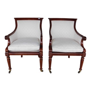 Hickory Chair Historic James River Plantation Regency Style Arm Chairs - a Pair For Sale