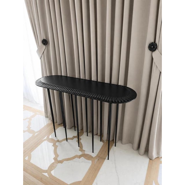 Not Yet Made - Made To Order Pic Console in Wood and Lacquered Steel by Christophe Perichon For Sale - Image 5 of 7