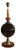 Art Deco Murano Round Black and Orange Art Glass Table Lamp, 2000 For Sale