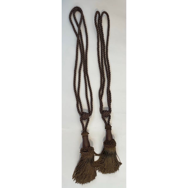 Nice pair of brown tassel tiebacks