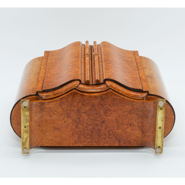 Fine Art Deco Amboyna Burr Table Top Cabinet, 1930s For Sale - Image 14 of 16
