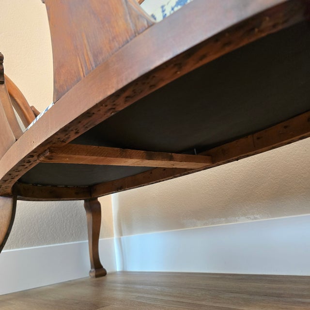 Antique English Regency Carved Walnut Settee/Bench For Sale - Image 13 of 14