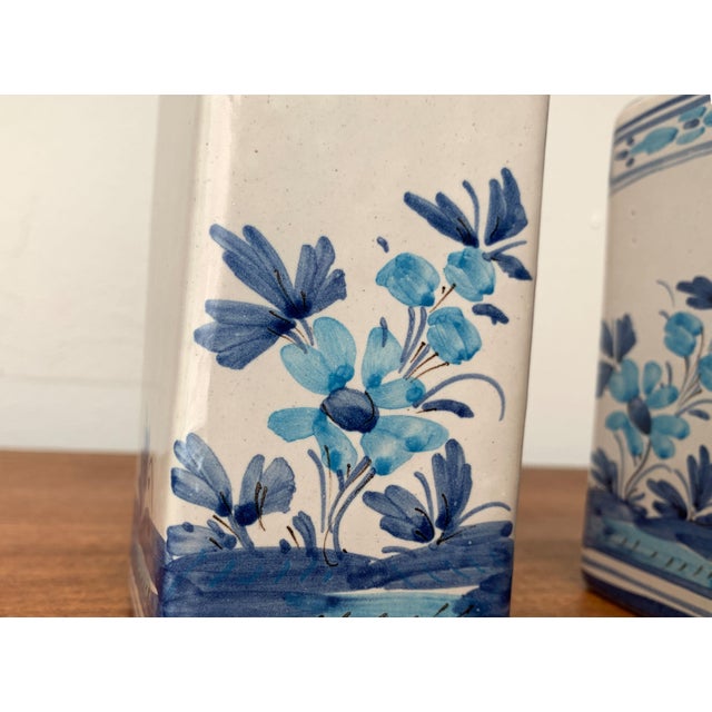 Vintage Italian Handpainted Vase from Larucci Italy, 1970s, Set of 2 For Sale - Image 10 of 18