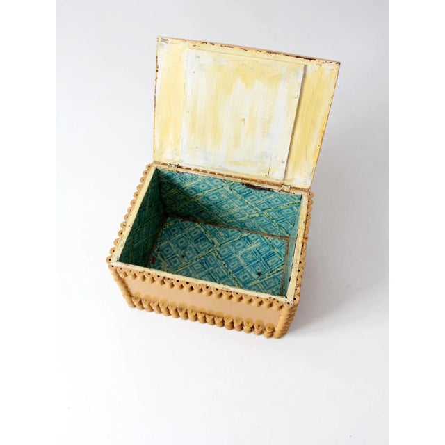Antique Folk Art Spool Trunk For Sale - Image 11 of 12