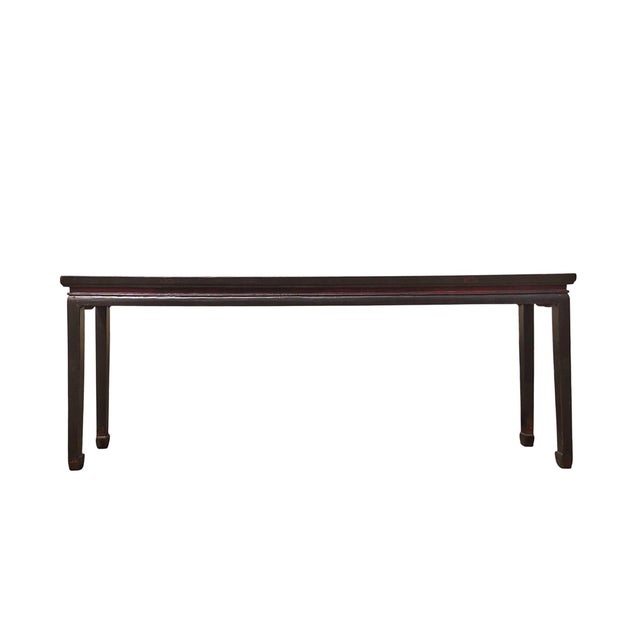 Early 19th Century 19th Century Chinese Elm 90" Long Console Table For Sale - Image 5 of 5