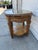 Late 20th Century French Louis XVI Style Carved Wood & Marble Glass Top Round Side Table For Sale - Image 4 of 11