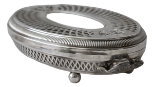 Oval Silver Chafing Dish with Handles