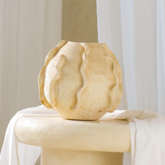 Contemporary Unglazed Terracotta Sculptural Vase | One of a Kind For Sale - Image 3 of 11