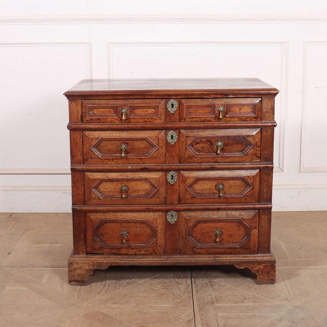 Antique Oak Chest of Drawers, 1700s For Sale - Image 9 of 9