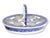 Mid 19th Century Antique English Willow Porcelain 6 Egg Cup Set w/ Handled Stand For Sale - Image 5 of 6