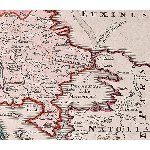 Johann Baptist Homann Danube River, Italy, Greece and Croatia: A Hand-colored 18th C. Homann Map, 1728 For Sale - Image 10 of 12