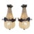 1960s French Louis XVI Charcoal Bronze Chandeliers -Pair For Sale