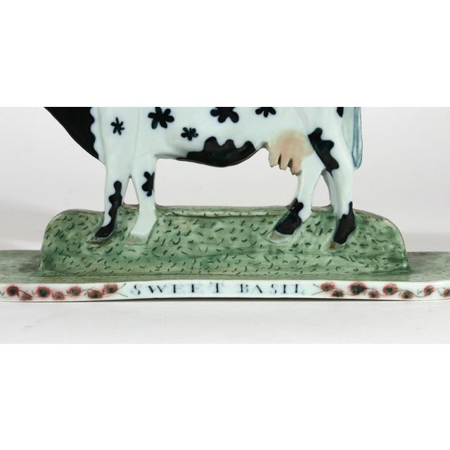 Black Maria Superior Porcelain Model of "Sweet Basil", a Model of a Cow For Sale - Image 8 of 16