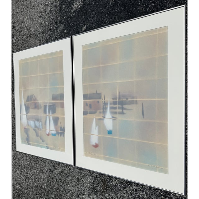 Figurative "Inlet Harbour 1 & 2" Limited Edition by Mel Stauffer For Sale - Image 3 of 11