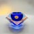 Stunning Ashtray in Murano Glass by Flavio Poli for Seguso Three submerged colors: Blue, Sky Blue and and Soft Pink Orange...