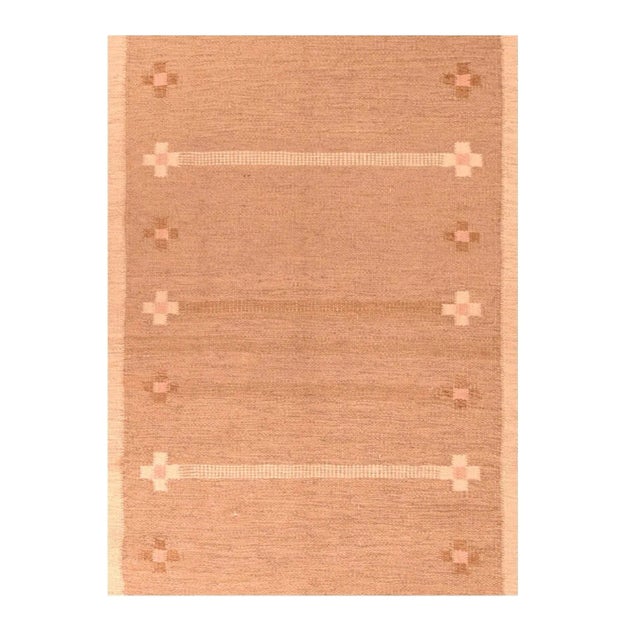 Traditional Vintage Swedish Kilim Rug 5'7'' x 8'2'' For Sale - Image 3 of 3