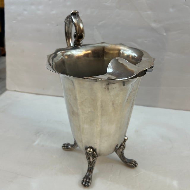 Victorian Victorian Silver Plate Footed Pitcher For Sale - Image 3 of 10
