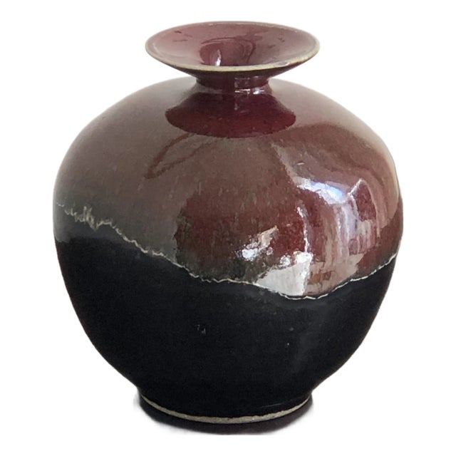 Vintage Organic Modern Studio Pottery Bud Vase For Sale