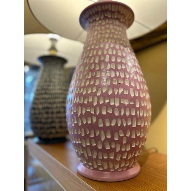 1970s Painted Ceramic Lamps, 1970s, Set of 2 For Sale - Image 5 of 13