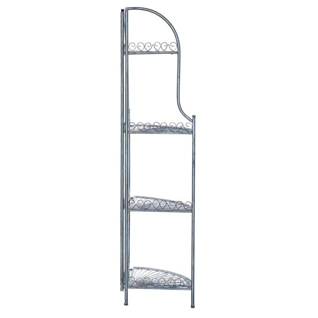 Abarrane 4 Tier Corner Shelf - Mossy Blue For Sale - Image 4 of 11