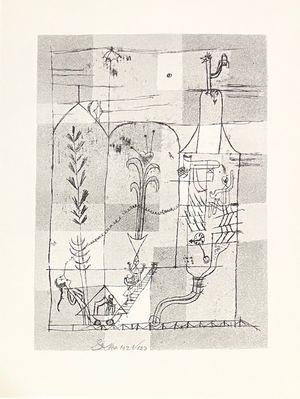 1947 Paul Klee Engraving 26 in the Spirit of Hoffmann 1921 Reproduction