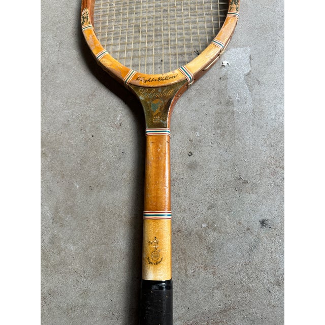 Vintage Collection of Miscellaneous Wooden Tennis Rackets With Guard and Cover For Sale In Atlanta - Image 6 of 11