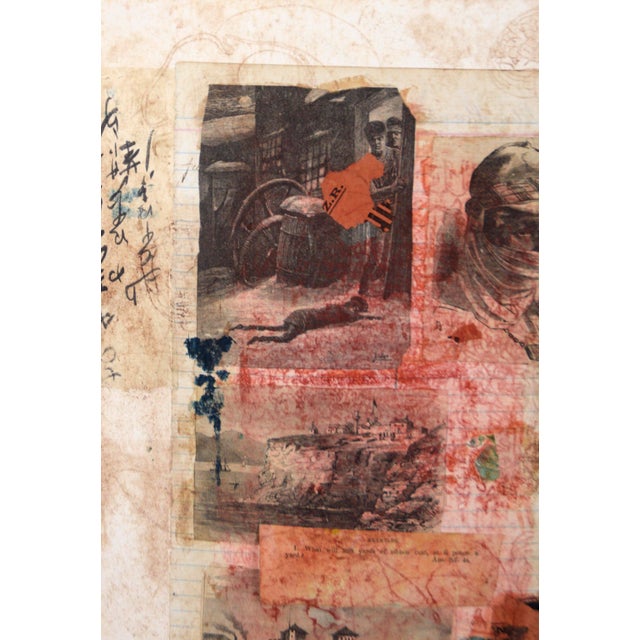 Contemporary "z.r." - Chine Colle Monoprint With Collage by Michael Pauker For Sale - Image 3 of 7
