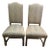 Early 20th Century Pair of Ethan Allen Upholstered Dining Chairs in Neutral Woven Fabric For Sale