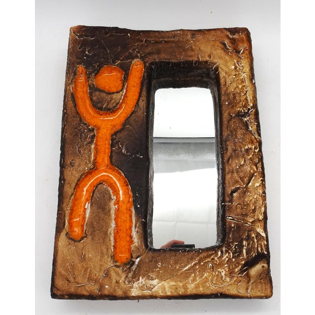 Mid-Century Modern French Ceramic Mirror, 1960s For Sale - Image 16 of 16