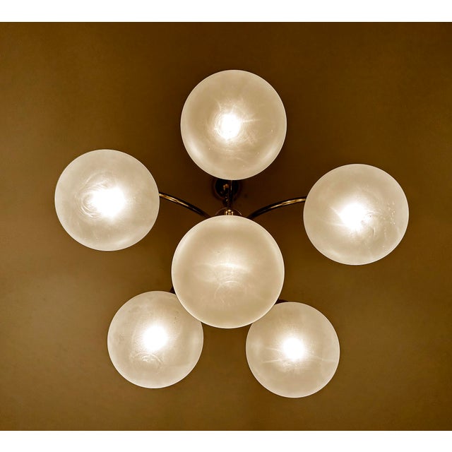 Space Age Pendant Light in Glass from Honsel, 1970s For Sale - Image 12 of 18