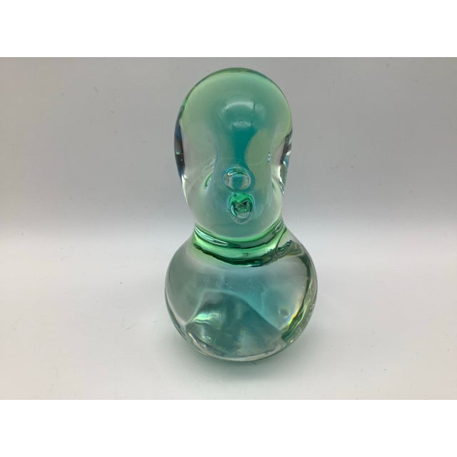 Glass MCM Art Glass Bird Figurine Chalet Glass Paperweight Made in Canada For Sale - Image 7 of 9